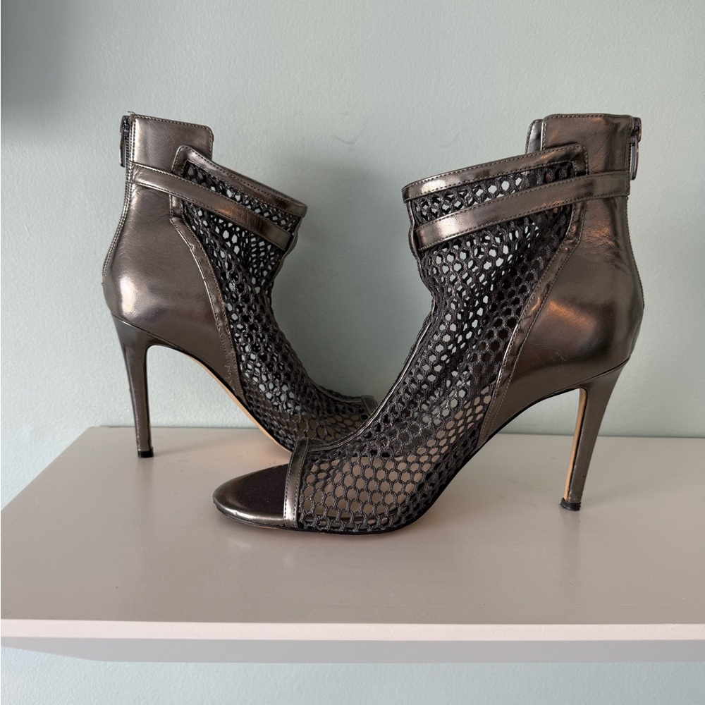 Nine West Metallic Mesh Heels